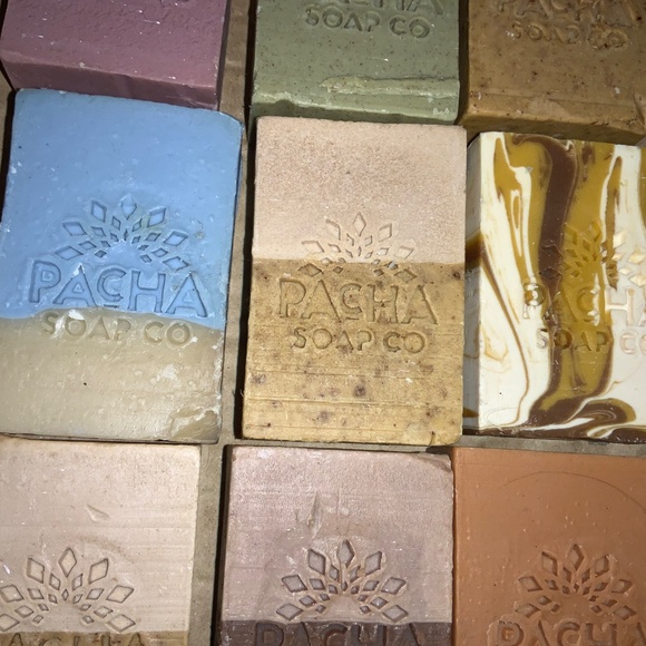 9 bars soap Pacha Soap Co. hand crafted scented made in US New earth tones - Picture 3 of 4